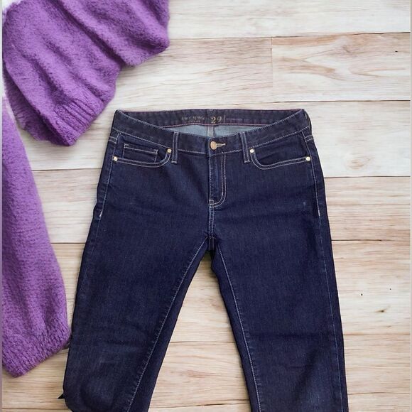 KATE SPADE LIVE COLORFULLY DARK WASH CROPPED JEAN PANTS BROOME STREET SIZE 29 - Picture 2 of 5